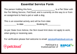 Essential Care Services form PetCloud Essential Care Services form PetCloud