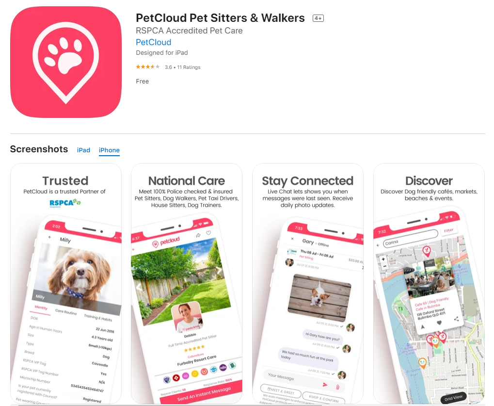 best pet app, dog walker app, pet sitter near me