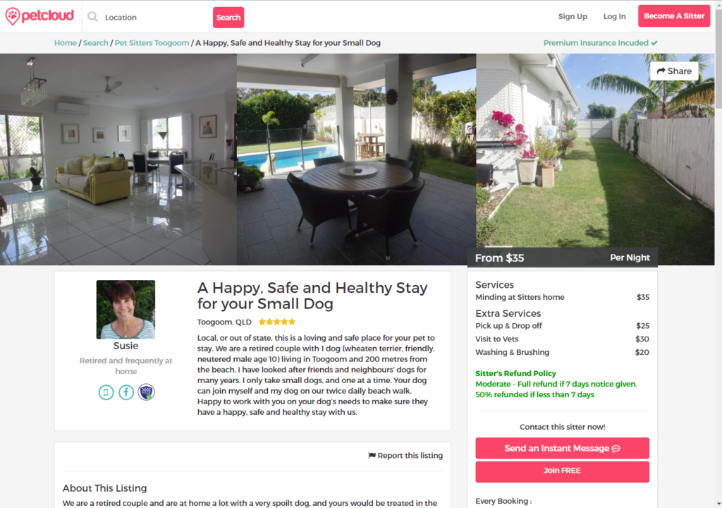 jobs for seniors, pet jobs, petcloud, great examples of sitter listings